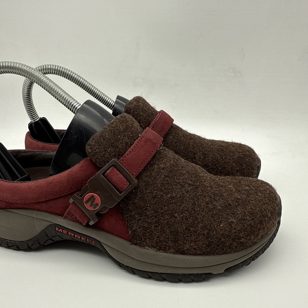 Merrell Encore Groove Mule Clog Shoes Size 6 Womens Earth Burgundy Brown Slip On - Picture 13 of 15
